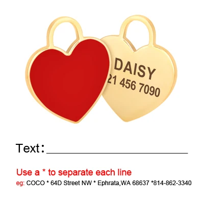 Free Engraved Cat Dog ID Tags Custom Personalized Dog Collar Pet Charm Name Pendant Heart Necklace Collar Puppy DIY Accessories