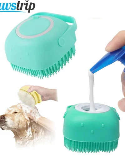 Pet Bath Brush Shampoo Massage Brush Soft Silicone Puppy Cat Comb Pet Dog Cleaning Brush for Dog Cat Shower Grooming Tool