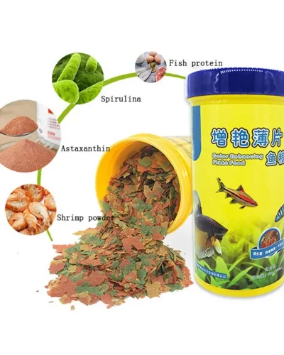 New Outdoor Ornamental Fish Feed Brightening Flake 40g Tropical Fish Food Goldfish Feed Aquarium Fish Tank Feeding Foods