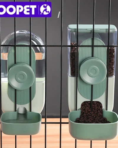 HOOPET Automatic Pet Bowls Cage Hanging Feeder Pet Water Bottle Food Container Dispenser Bowl for Puppy Cat Pet Feeding Product