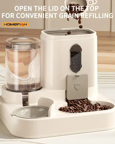 2in 1 Cat Food Dispenser Water and Food Integrated Fully Automatic Cat Food Feeding and Water Dispenser Cute Water Dispenser