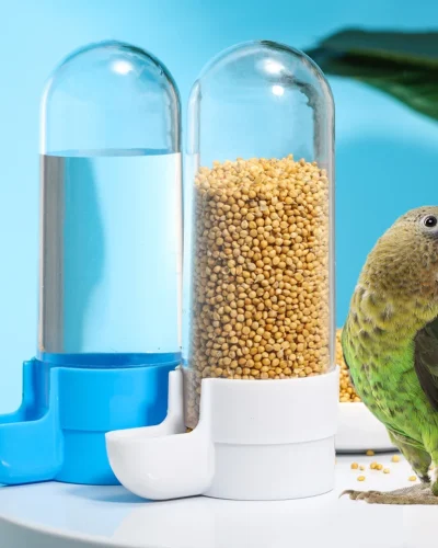 Bird Water Drinker Feeder Waterer with Clip Pet Bird Supplies Dispenser Bottle Drinking Cup Bowls For Pet Parrot Cage