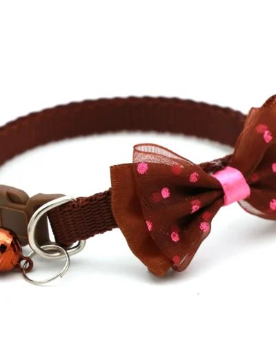 Adjustable Pet Collar Durable Cat Dog Bowknot Bells Collar Necklace All Seasons Pet Decoration Supplies