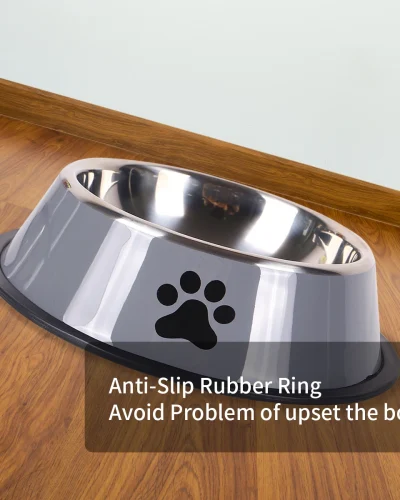 1PC Stainless Steel Pet Bowl Cat Bowl Dog Food Bowl Multi-Specification Anti-fall Food Bowl Food Bowl Feeding Pet Supplies