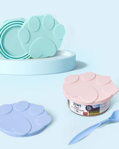 New Portable Silicone Dog Cat Canned Lid 2-in-1Food Sealer Spoon Pet Food Cover Storage Fresh-keeping Lids Bowl Pets Products