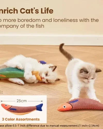 Cat Toys Saury Fish Crinkle Sound Plush Peyt Toys Interactive Cat Kicker Toy Teeth Grinding Cat Kitten Catnip Toys