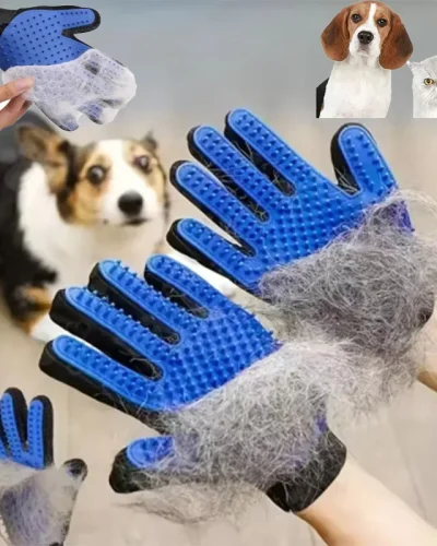 Pet Hair Remover Shower Gloves Puppy Cats Bath Brush Cleaning Silicone Comb Glove Massage Grooming Dogs Supplies