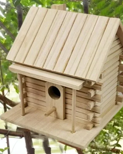 Bird Cage Accessories Birdhouses For Outside Wooden Bird House Nesting Box Hanging Bird Nests Home Garden Decoration
