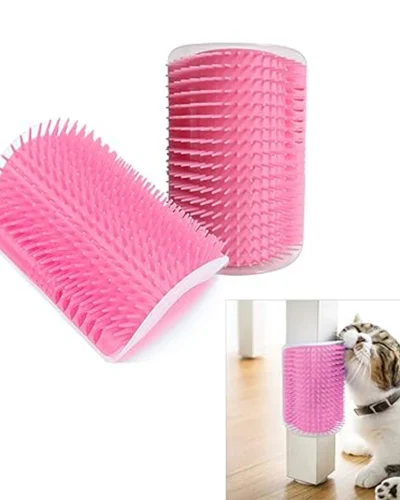 Cat Brush Comb Cat Toy with Catnip Cat Wall Brush Corner Cat Scratcher Massage Self Groomer Comb Pet Brush Corner cat scrubber