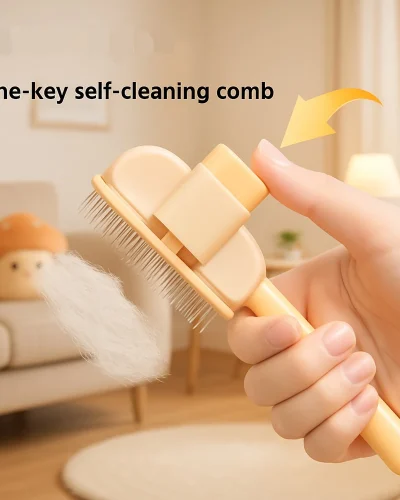 Dog Comb Pet Hair Remover One Button Dogs Brush Self-cleaning Cat Brush Massage Combs for Dog Grooming Brushes for Pet Products